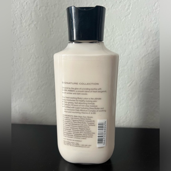 Bath & Body Works Dark Amber For Men Lotion, Retired, New - Picture 2 of 2